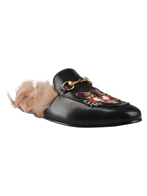 cheap gucci fur loafers|Gucci fur loafers plaid.